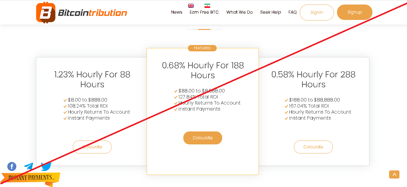 Bitcointribution - Мошенники