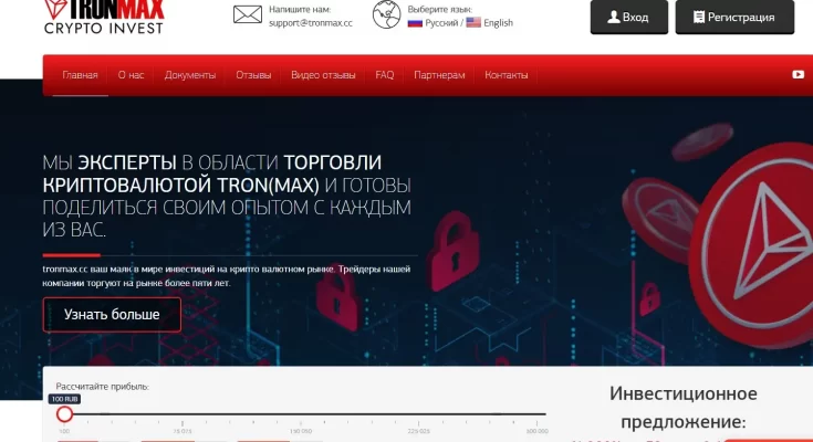 ТронМакс описанеи проекта инвестиционного