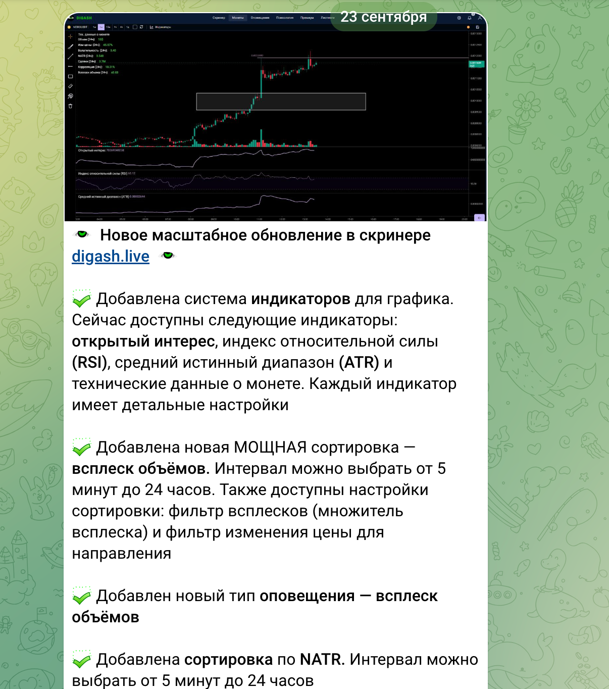Digash Live - отзывы про платформу скринера для скальпинга | возврат денег